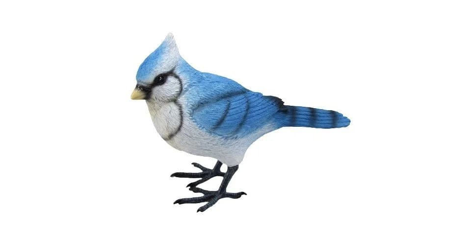 Figurendiscounter Gartenfigur Vogel Blau Weiß