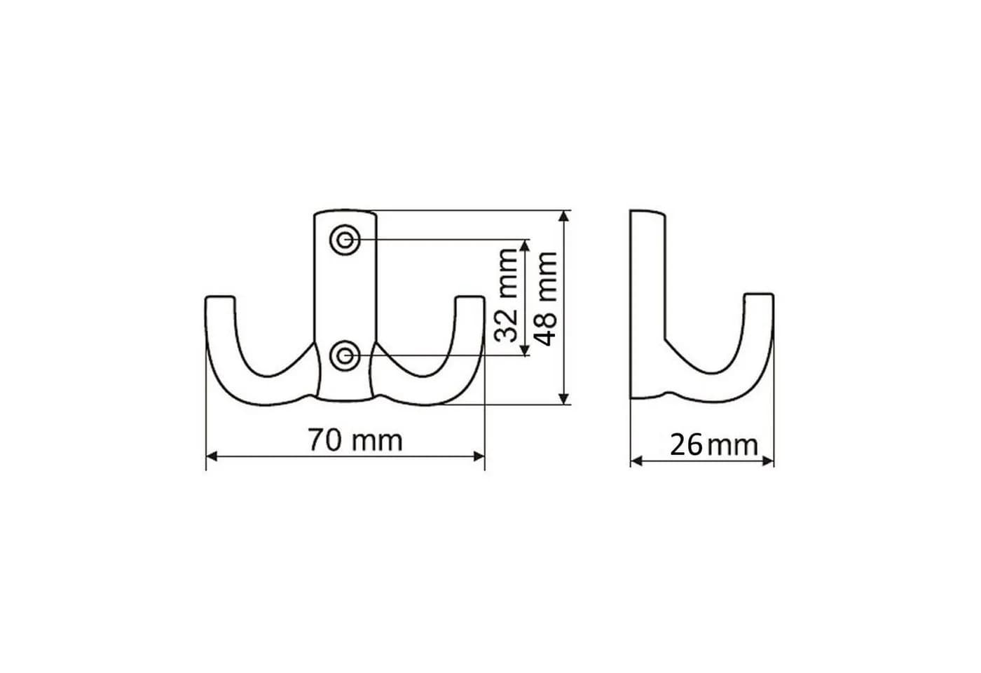 SO-TECH® Garderobenhaken JULIE Lochabstand 32 mm