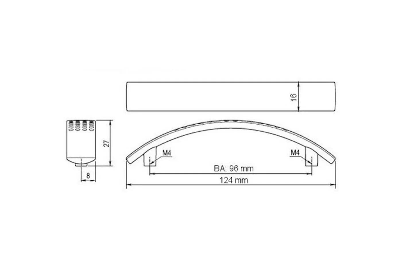 SO-TECH® Möbelgriff DICO Aluminium Chrom Poliert