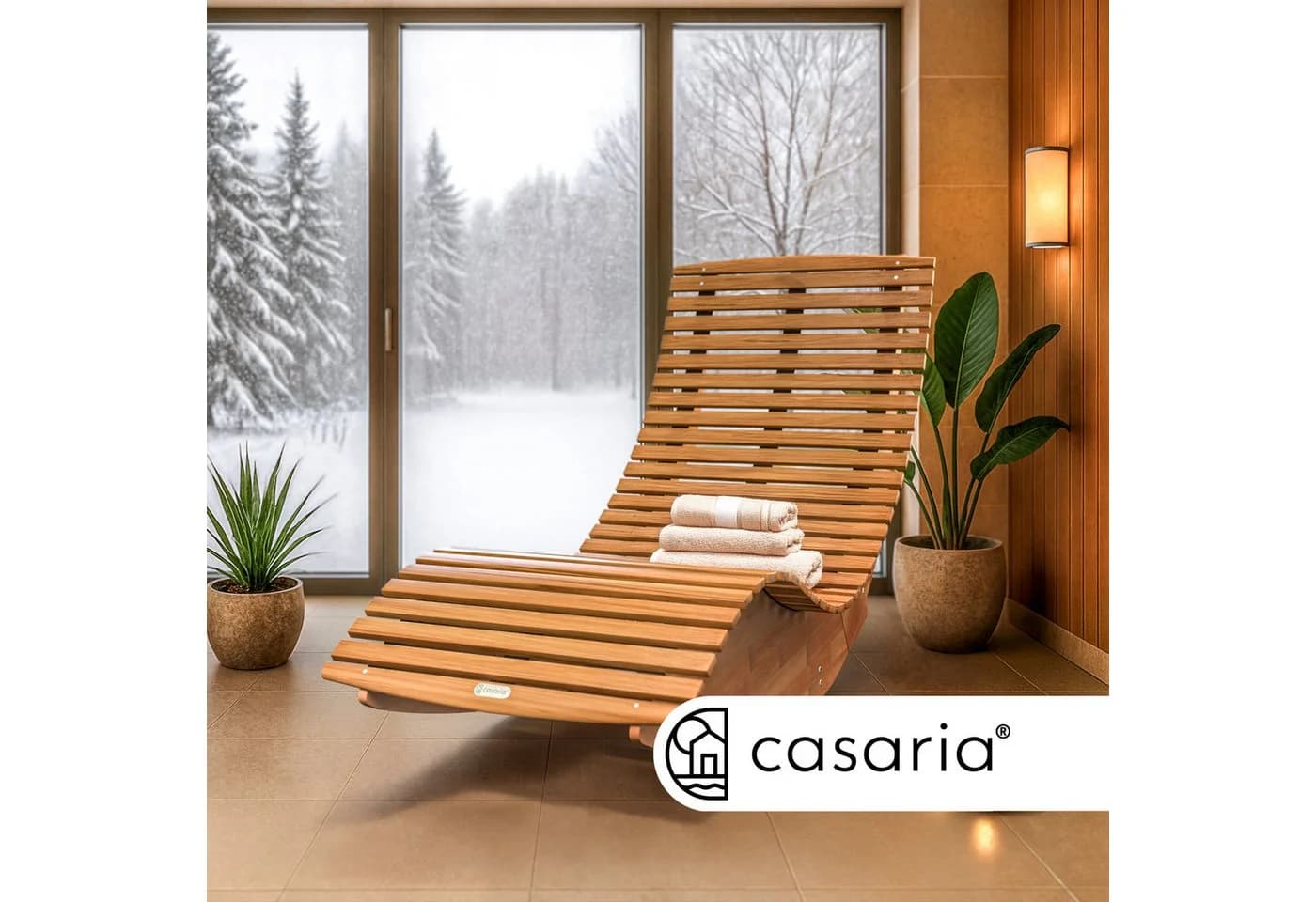 Casaria Gartenliege Akazie Klappbar Wetterfest Holz 160kg Belastbarkeit