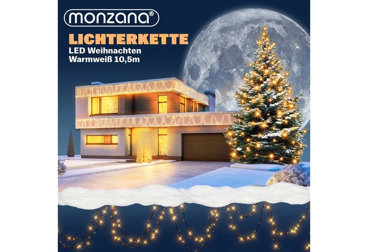 Deuba LED Lichterkette 160 LED Außen Timer Dimmbar IP44
