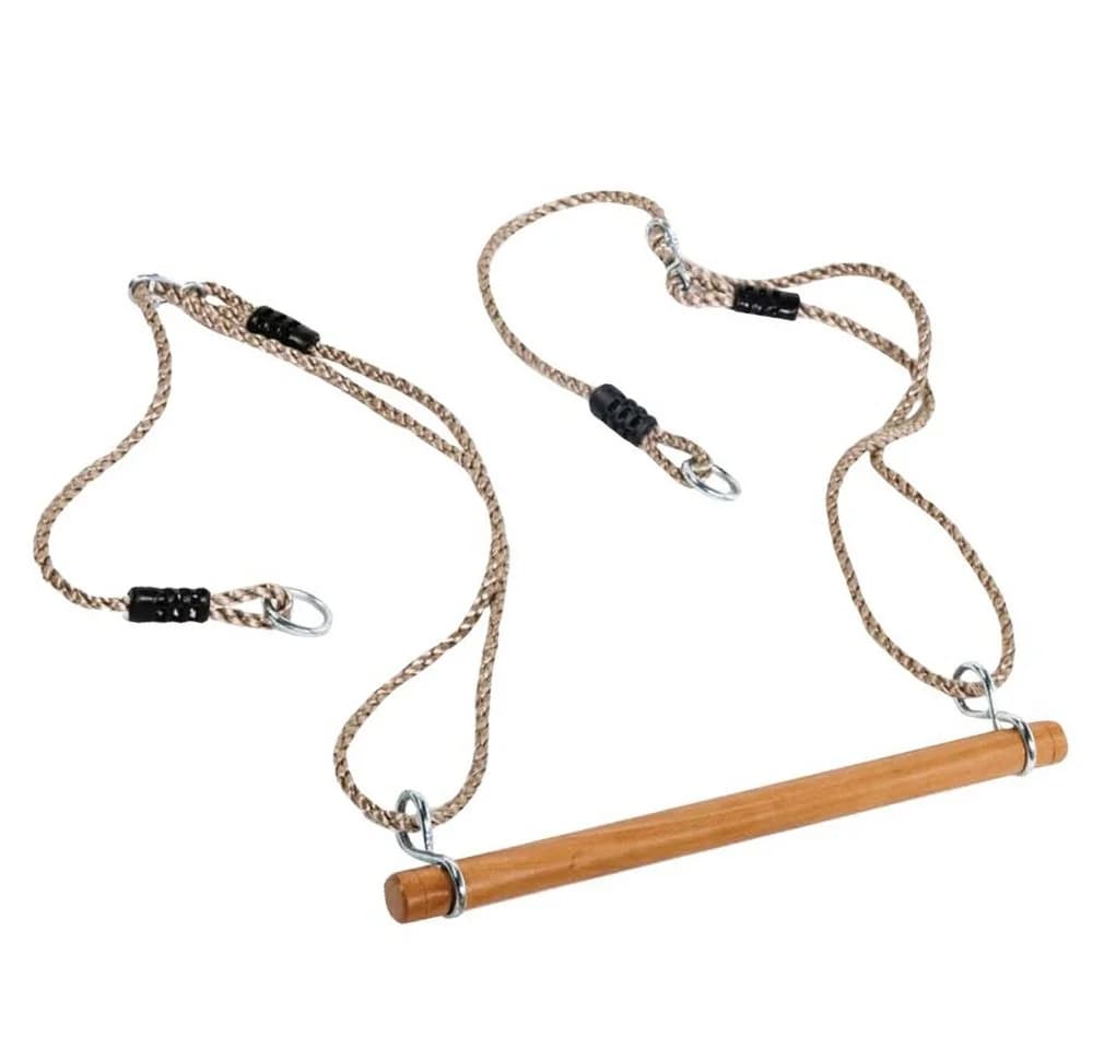 Wickey Turngeräte-Set 4-tlg. Holz Schaukel Trapez Ringe Rot