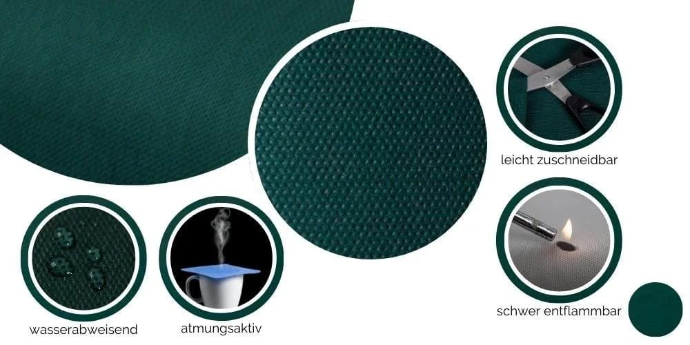 Sensalux Tischläufer Grün Vlies wasserabweisend