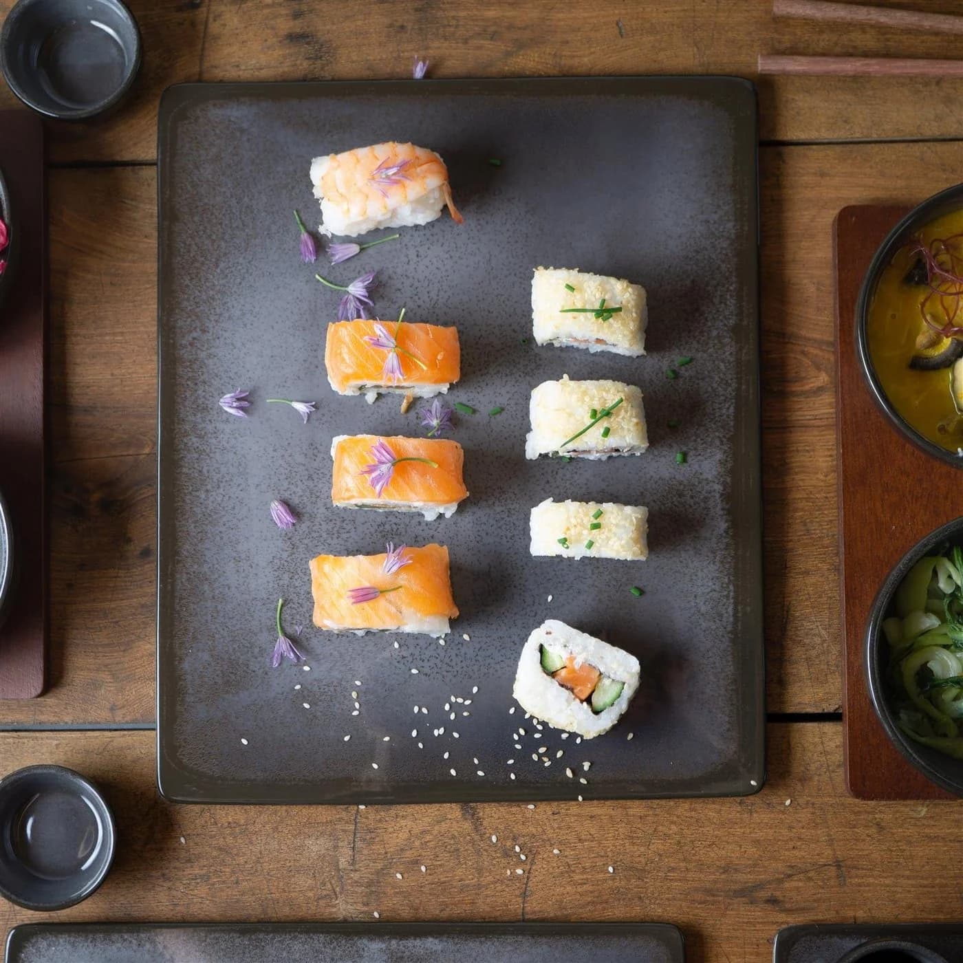 Moritz & Moritz Sushi Set 29-tlg. Anthrazit Grau Bambus