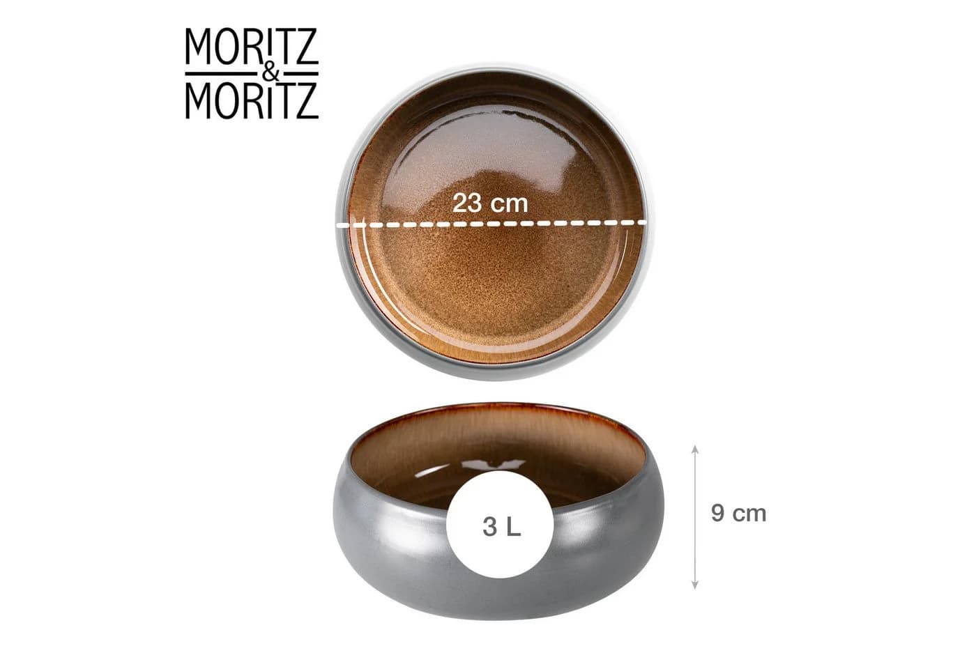 Moritz & Moritz Servierschale SOLID Beige Steinzeug