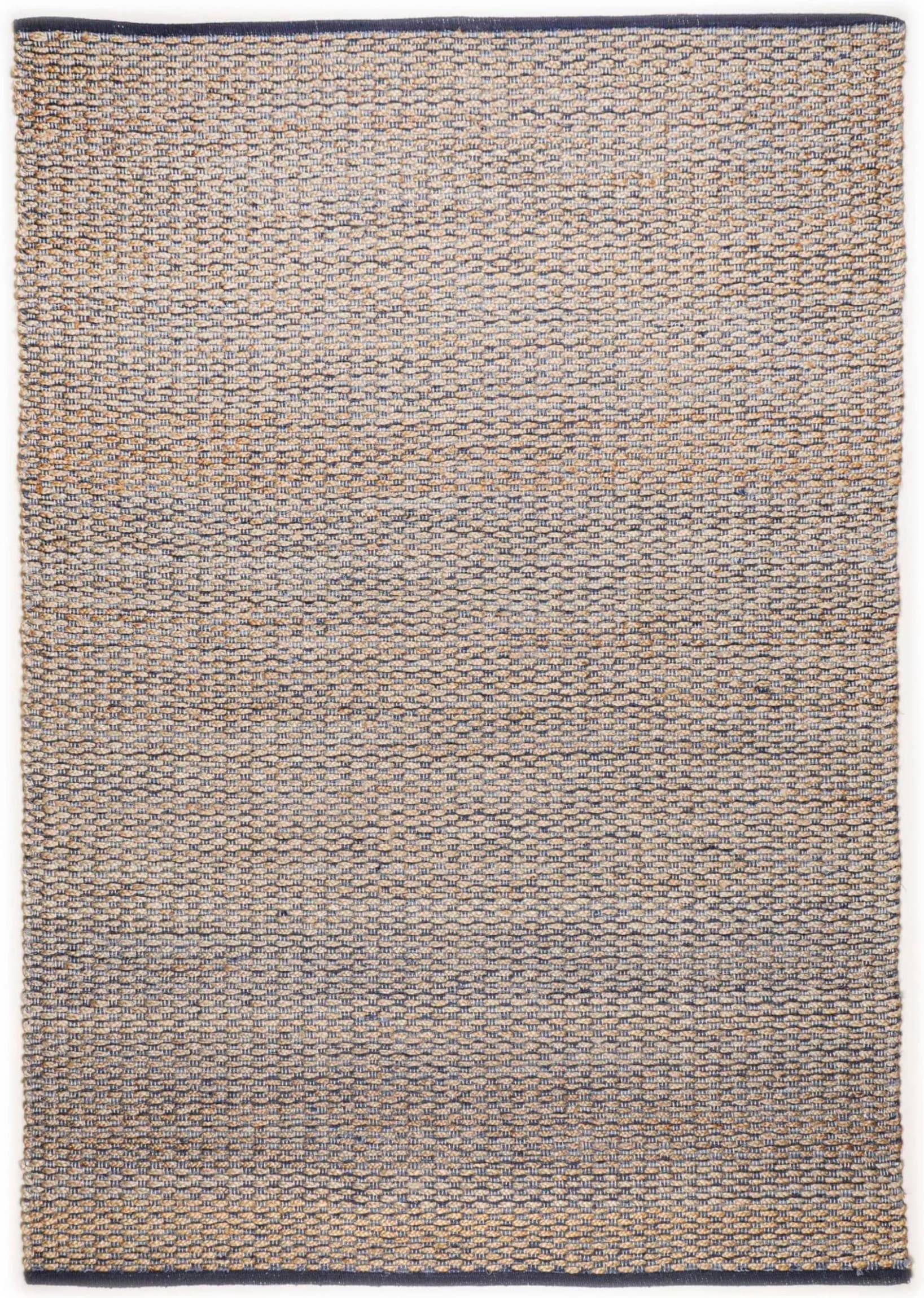 TOM TAILOR HOME Teppich Braid Beige/Blau Handgewebt Jute Baumwolle