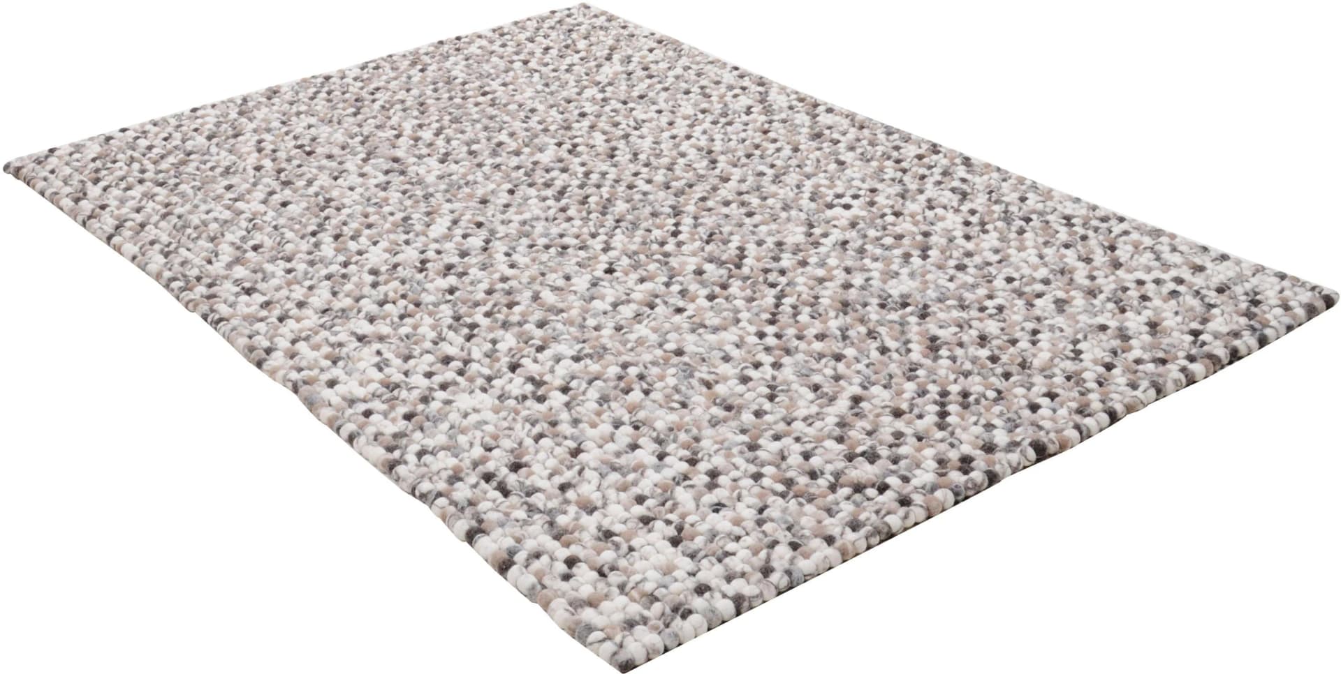 Theko Wollteppich Felty 2.2 Natur Filzkugel-Teppich