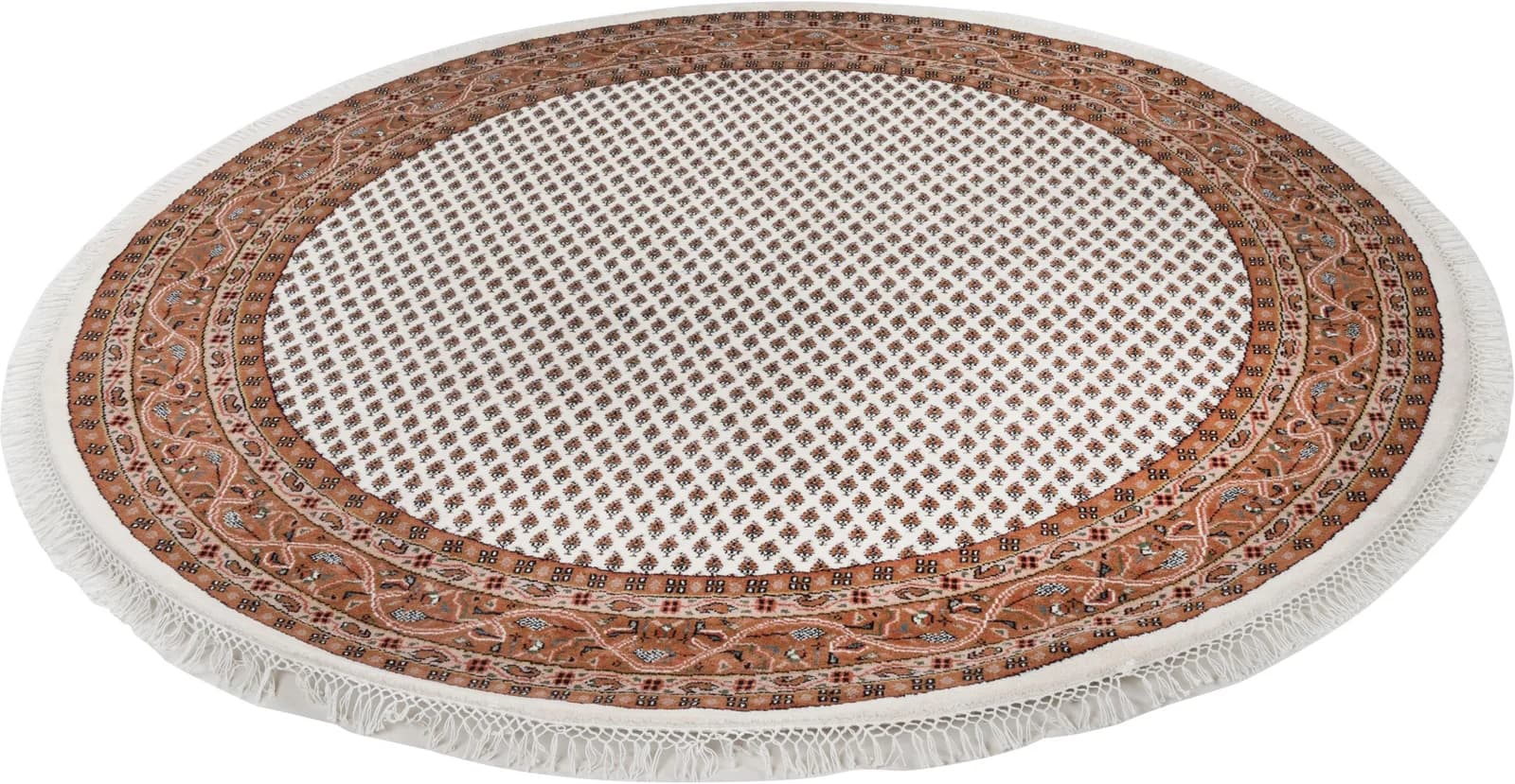 Eleganter Teppich in Creme und Braun