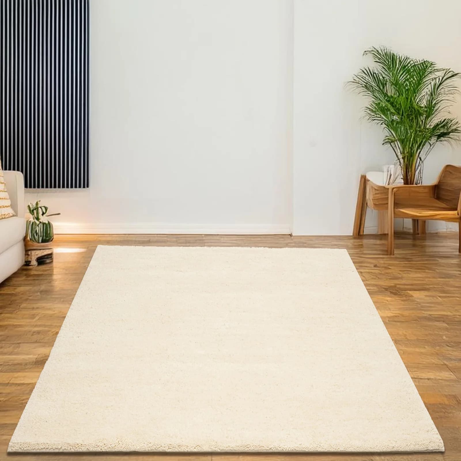 THEKO Taza Royal Wollteppich Beige 60x120cm