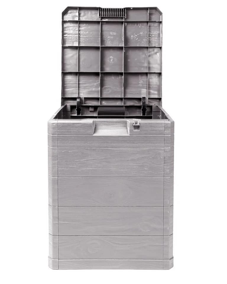 ONDIS24 Kissenbox Madera Mini 90L Grau Holzoptik