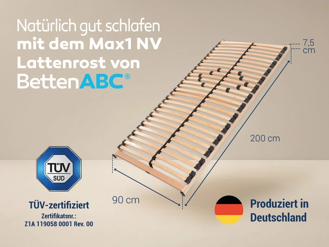 Lattenrost MAX 1 NV zur Selbstmontage Betten-ABC