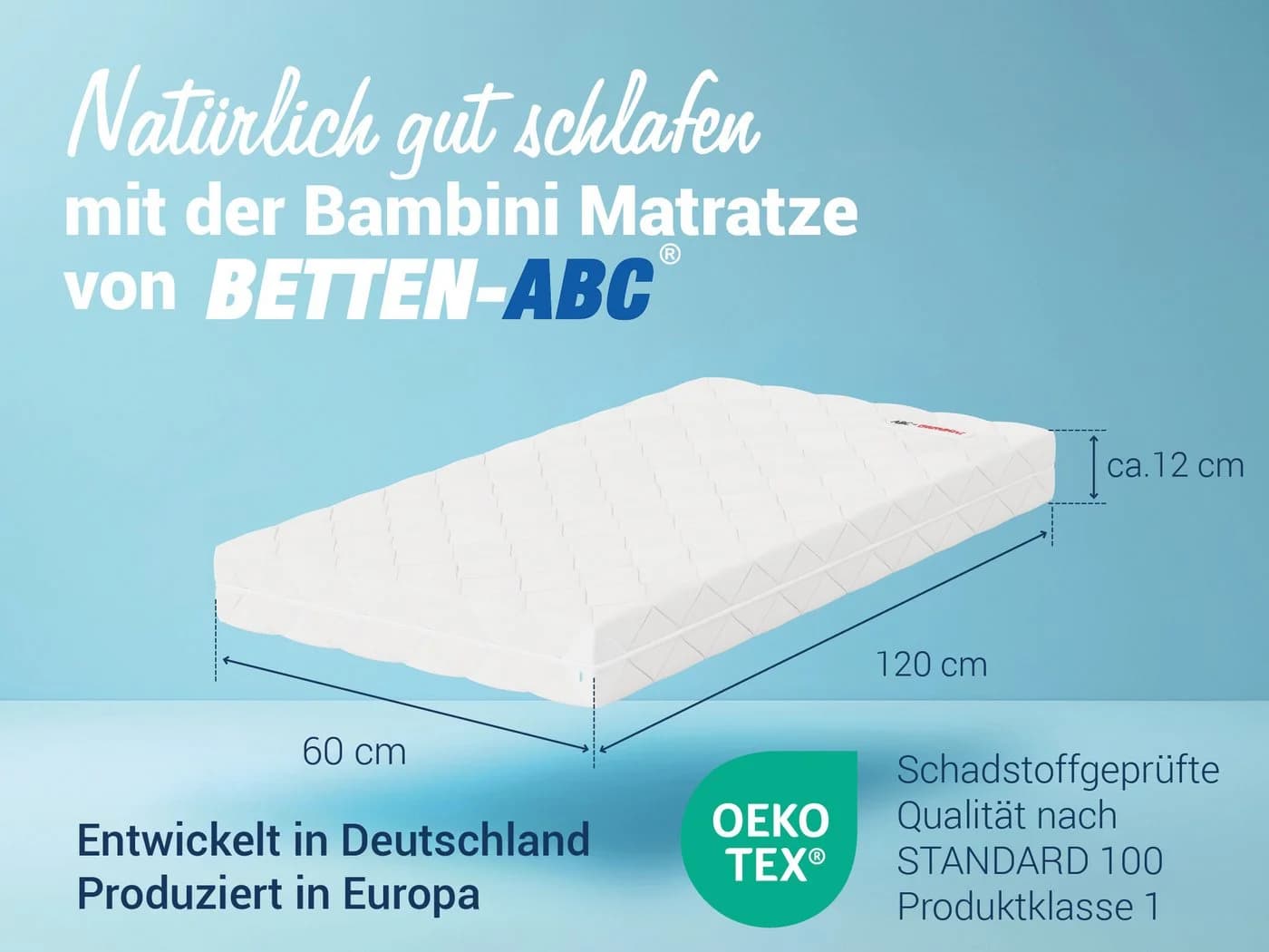 Betten-ABC Kindermatratze Bambini mit waschbarem Bezug
