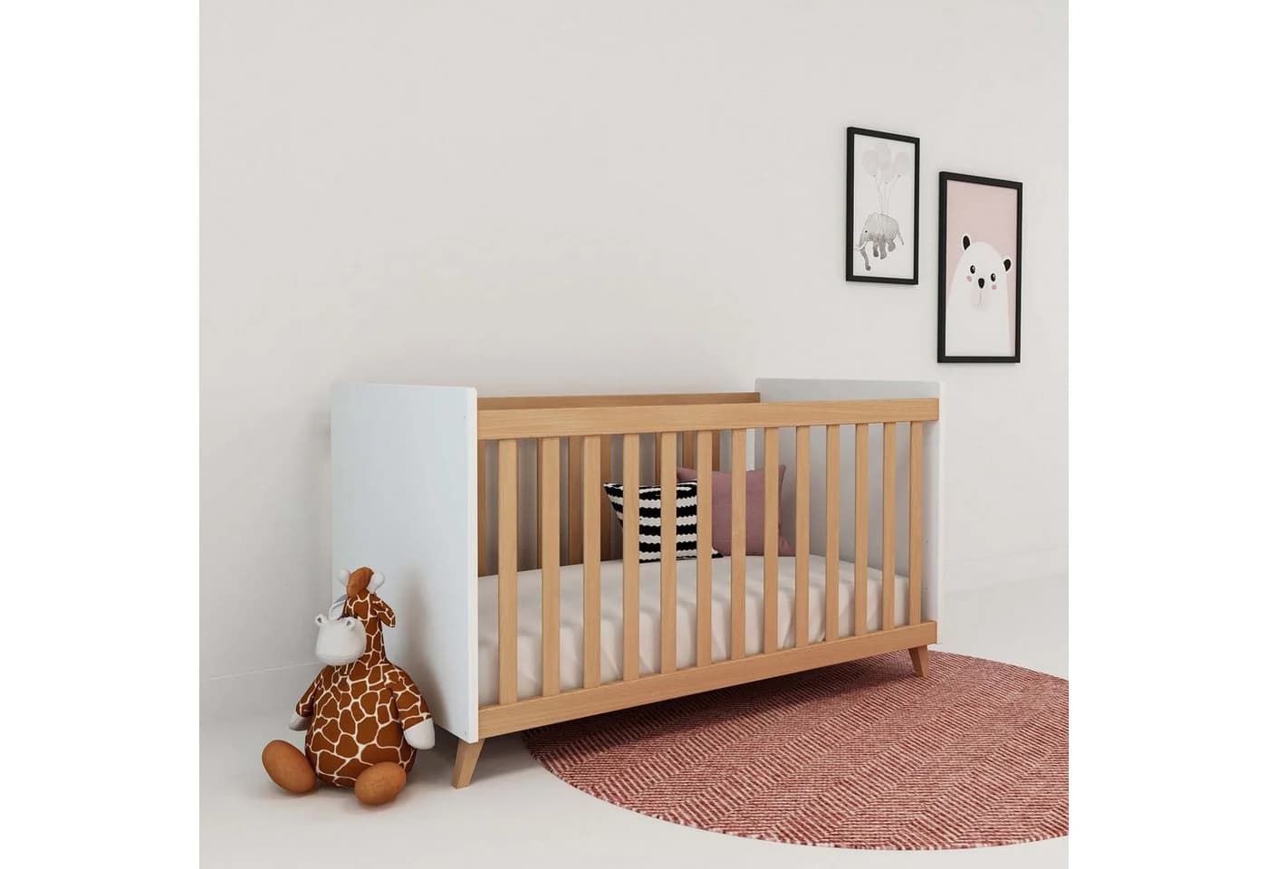 Betten-ABC Bubema Babybett Lino höhenverstellbar weiß