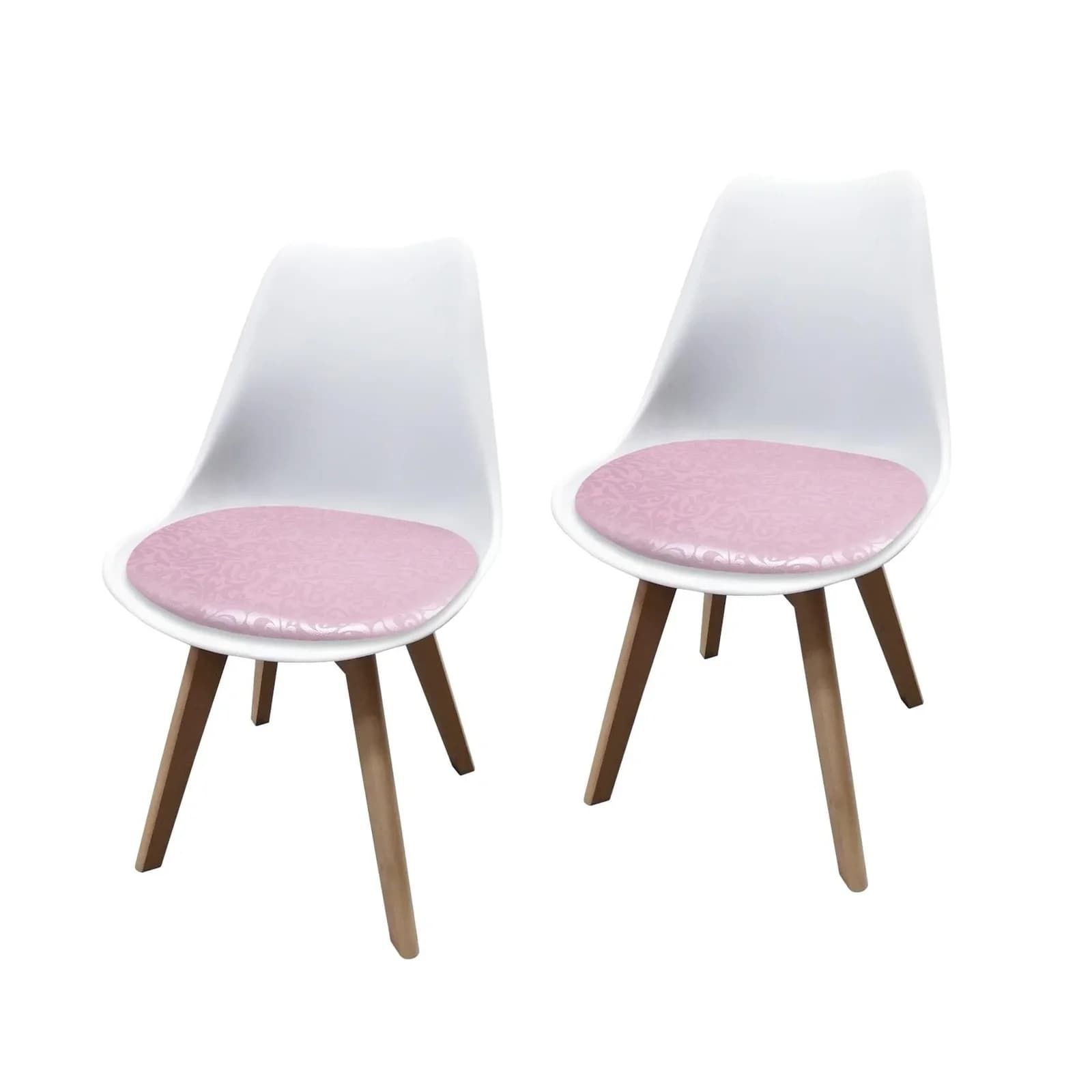 HTI-Living Esszimmerstuhl 2er Set Weiß mit Kunstledersitz