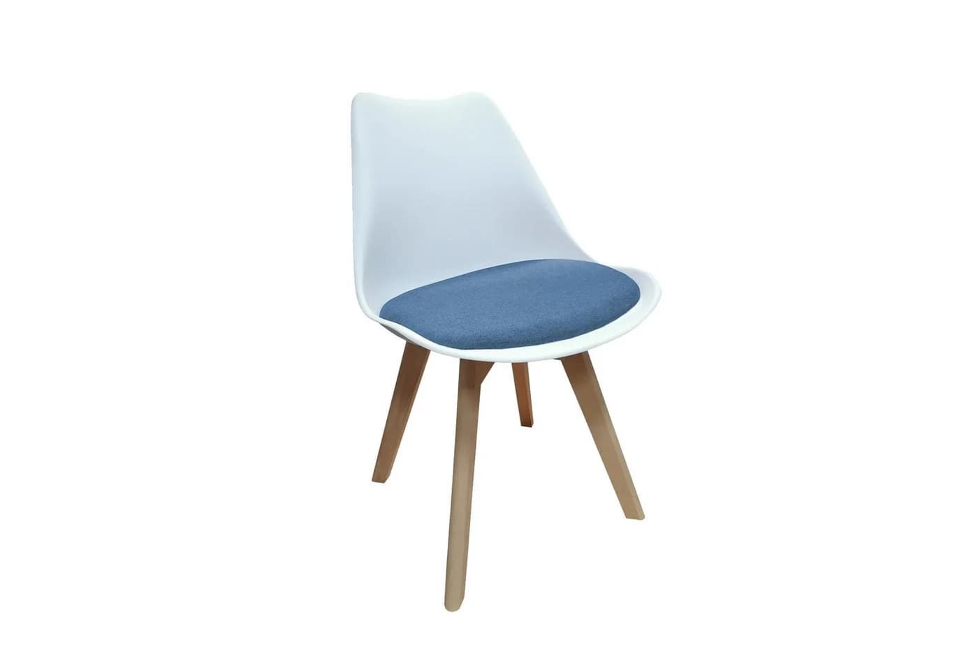 HTI-Living Esszimmerstuhl Atlanta Weiß/Blau Kunststoffschale
