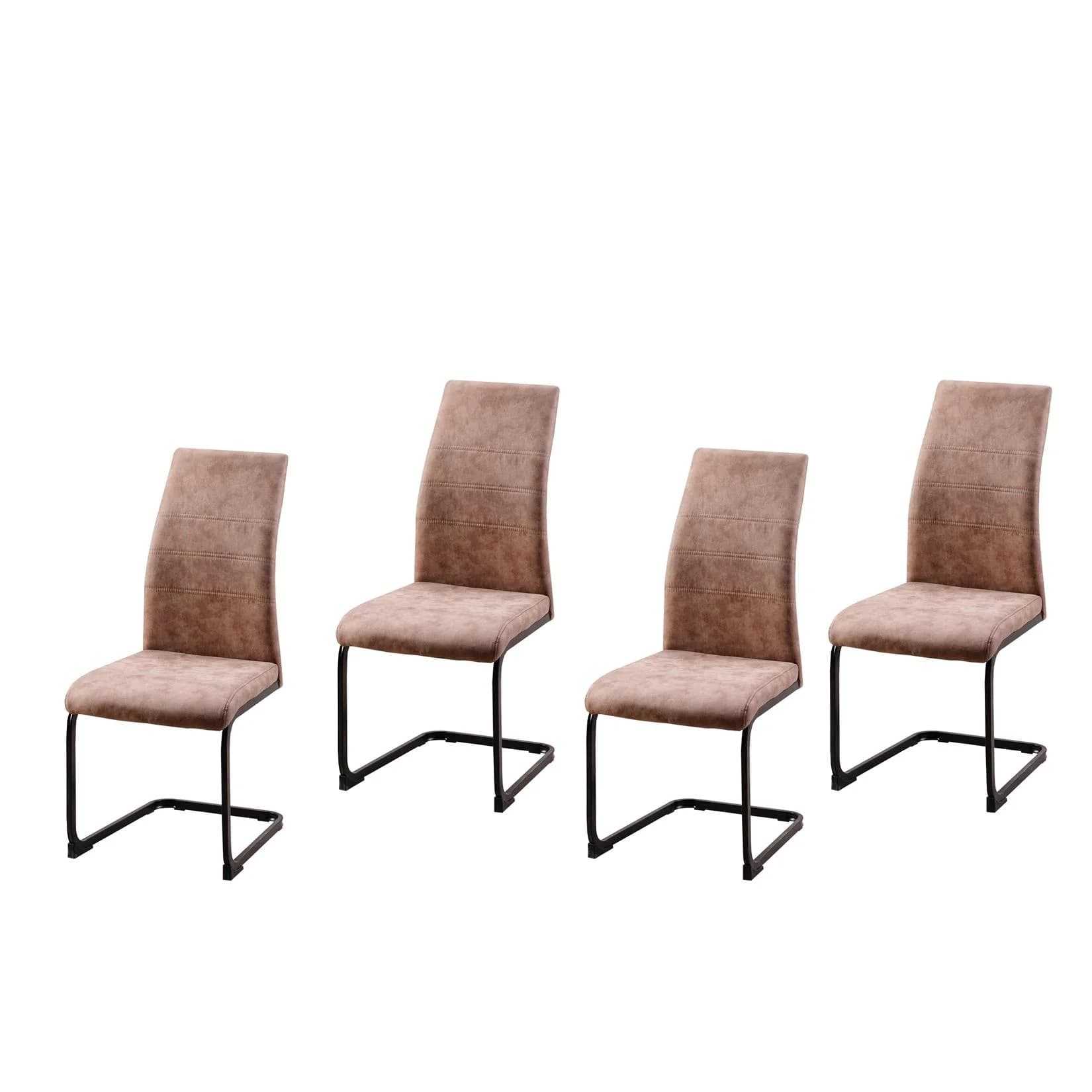 HTI-Living Schwingstuhl SallyP Braun - Moderner Schwingstuhl mit Metallgestell