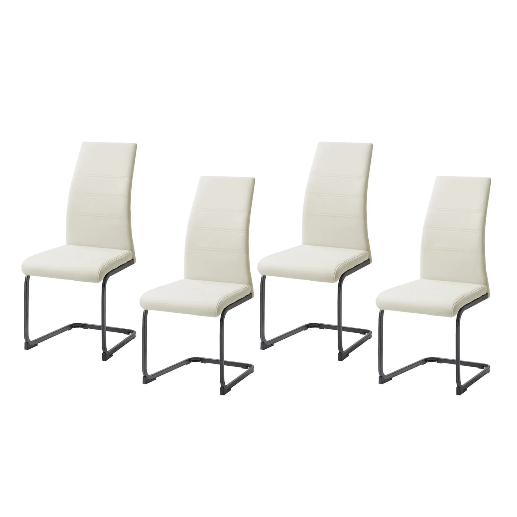 HTI-Living Freischwinger Schwingstuhl SallyP PU Beige (4er Set)