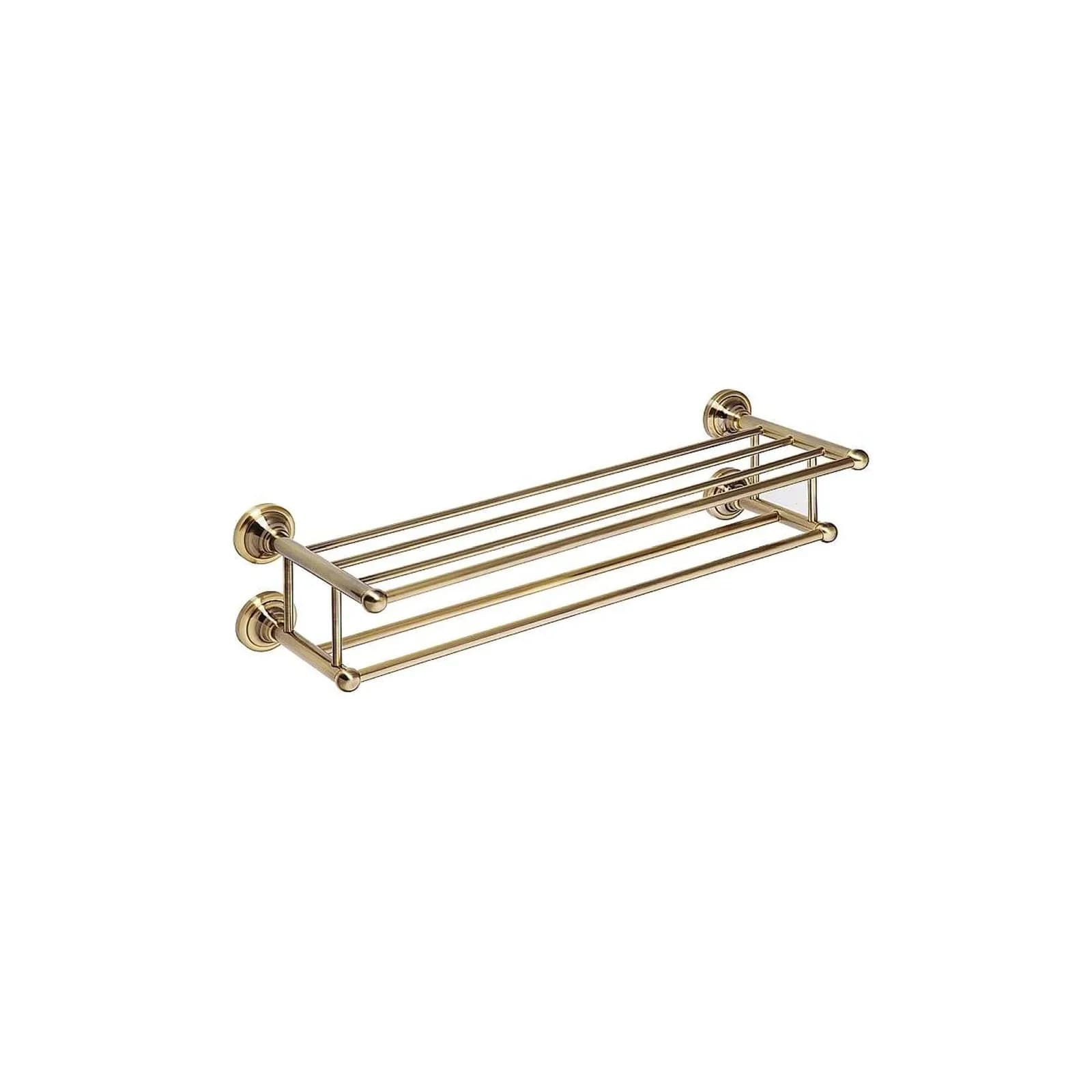 Brillantbad BETRO BRONZE Doppelhandtuchablage Messing Bronze