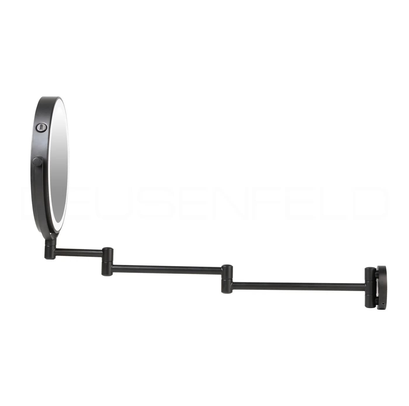 DEUSENFELD Kosmetikspiegel Wand-Akku-Doppel-LED 5x/7x/10x Vergrößerung USB-C