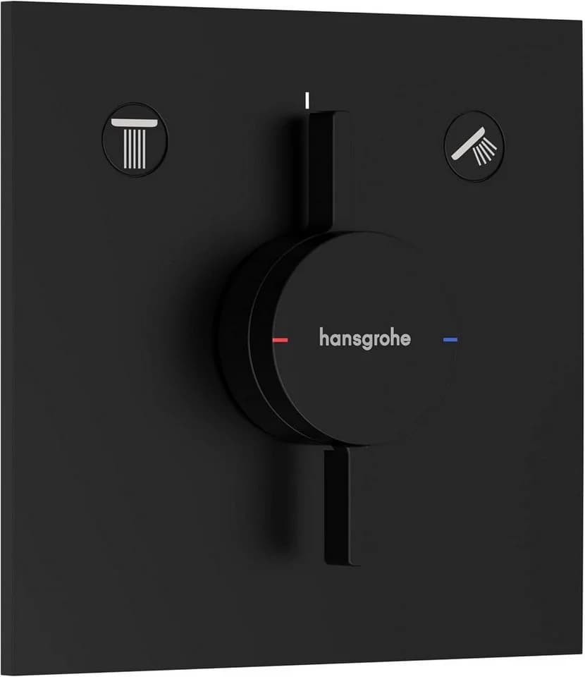 Hansgrohe DuoTurn E Unterputz Duschanlage Matt Schwarz mit BOFLER Regendusche