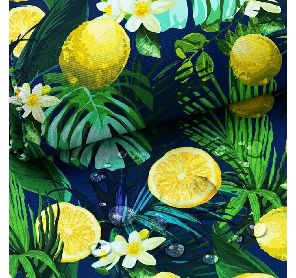 novely® OXFORD 210D Printstoff Lemon Night bunt wasserabweisend