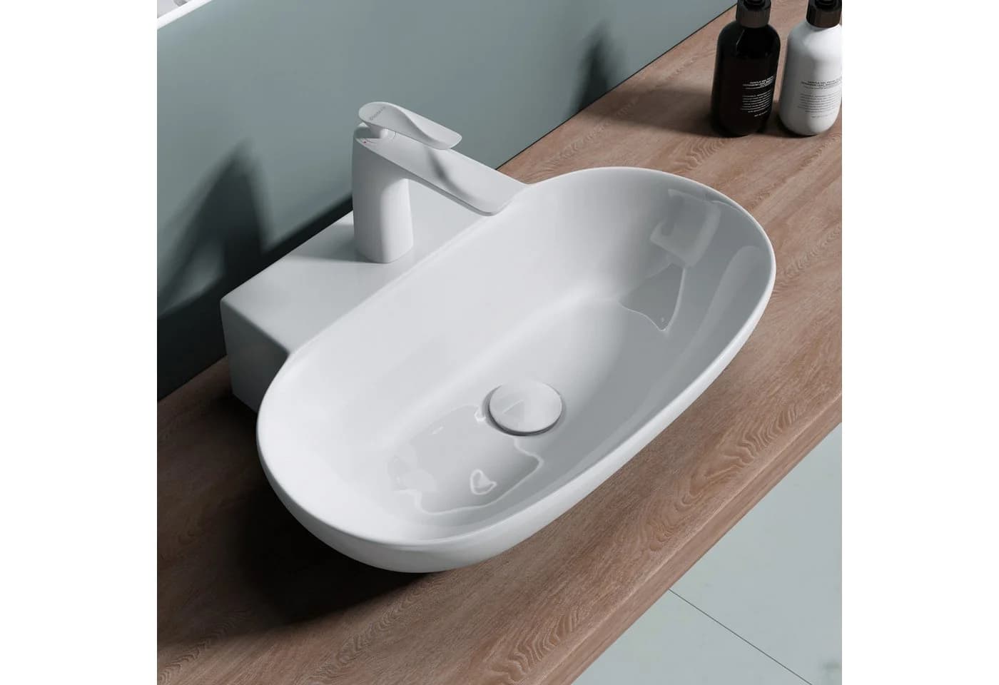 doppo Keramik Waschbecken Aufsatzwaschbecken Hängewaschbecken Nano-Schutz