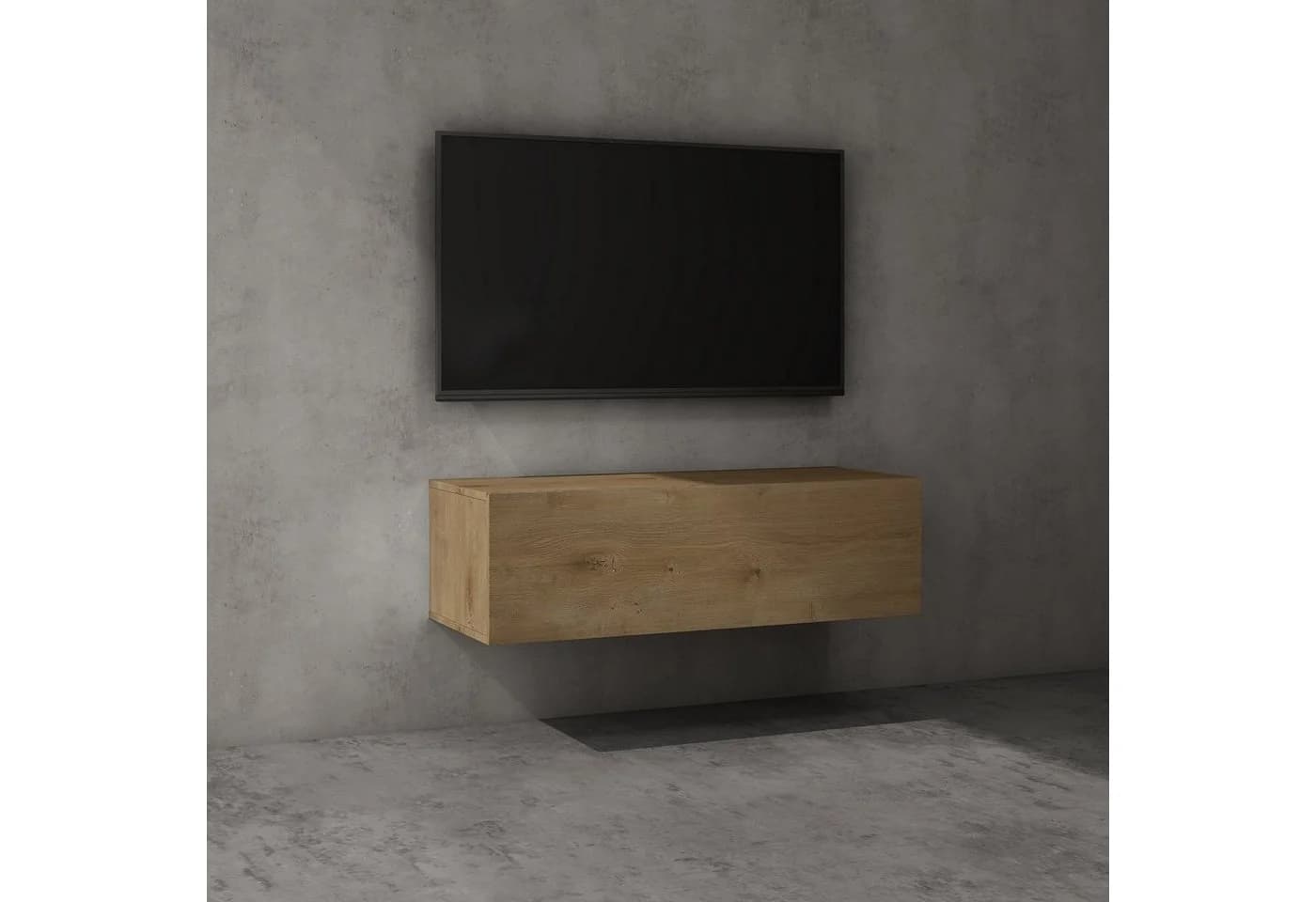 doporro TV-Board Modern Wandmontage Soft-Close Braun