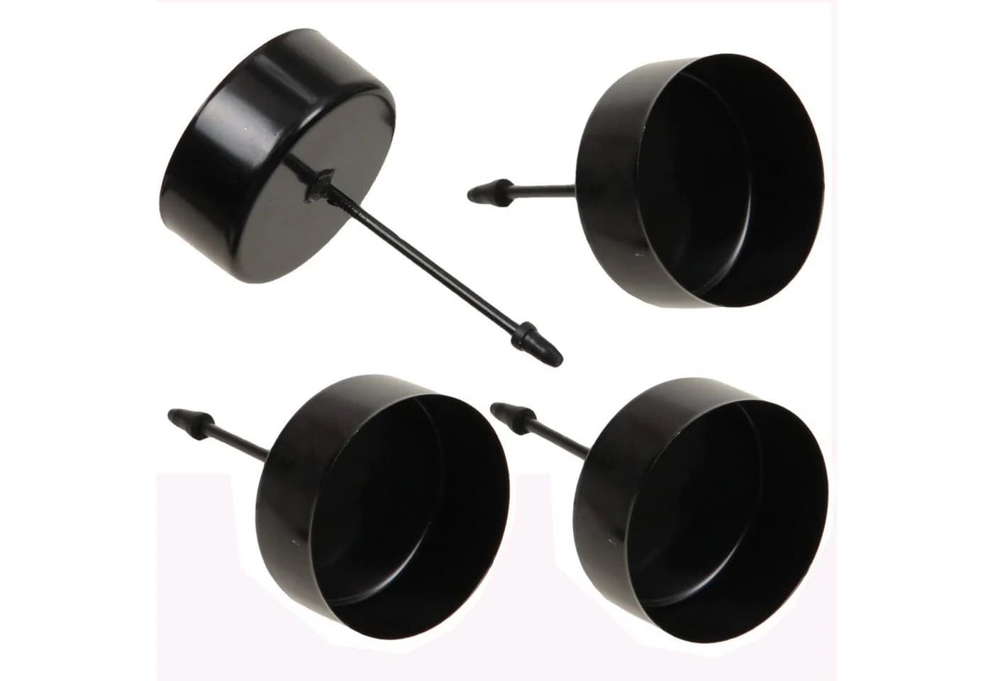 Annastore 4er Set Teelichthalter Adventskranz Glas Metall