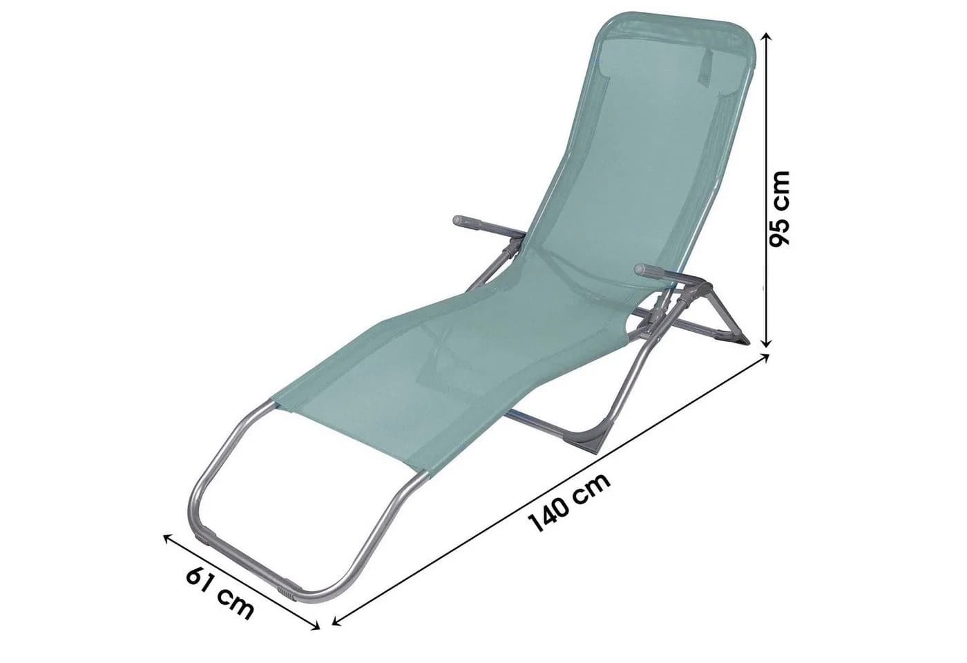 Annastore Gartenliege Corfu Klappbar Blaugrau