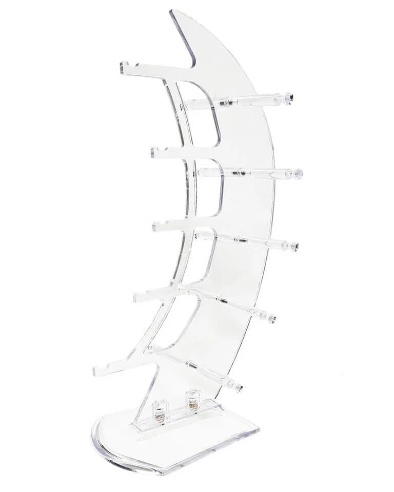 Yudu Brillenständer für 5 Brillen Acryl Transparent