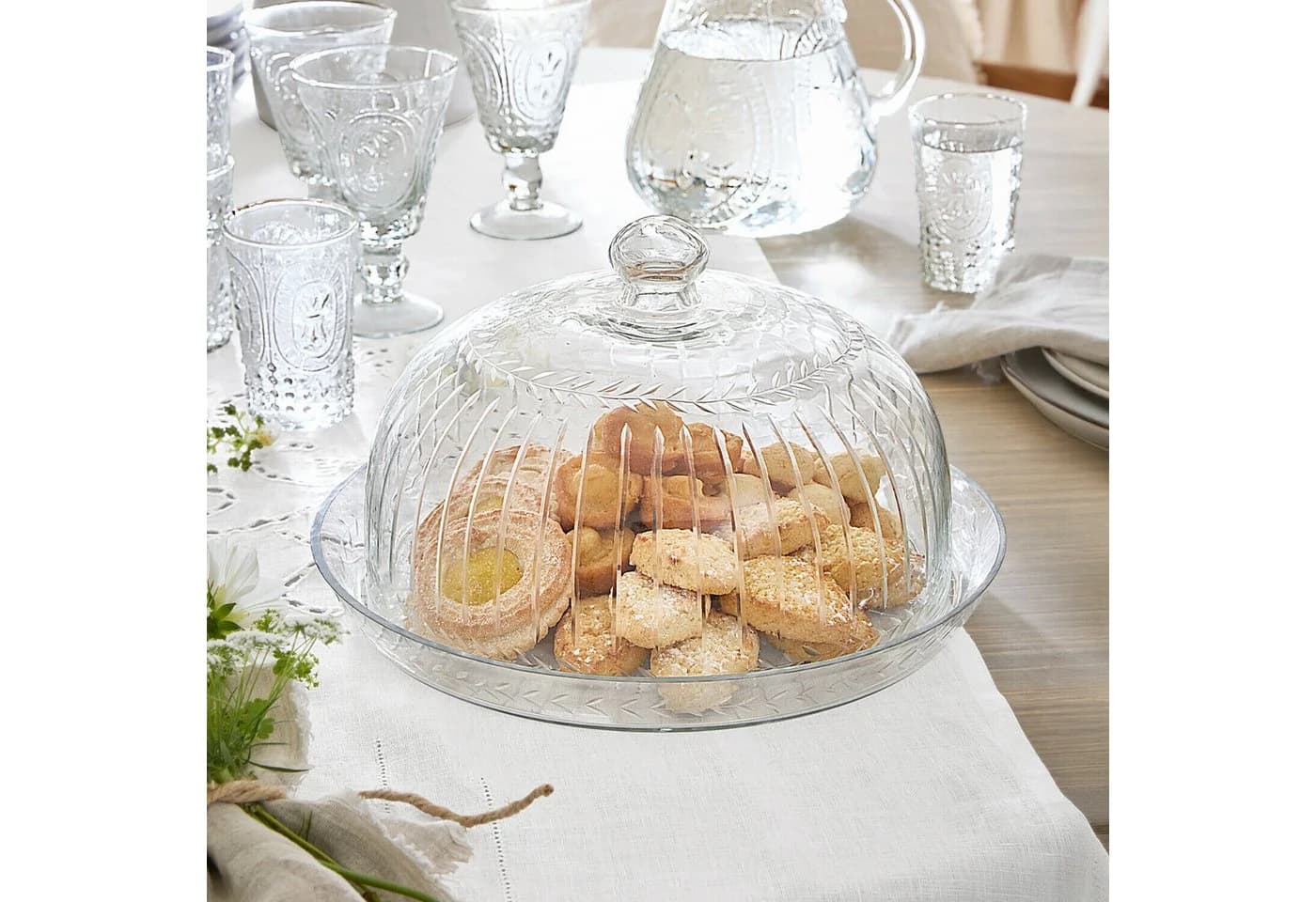 Mirabeau Glasglocke mit Platte Layla Klar