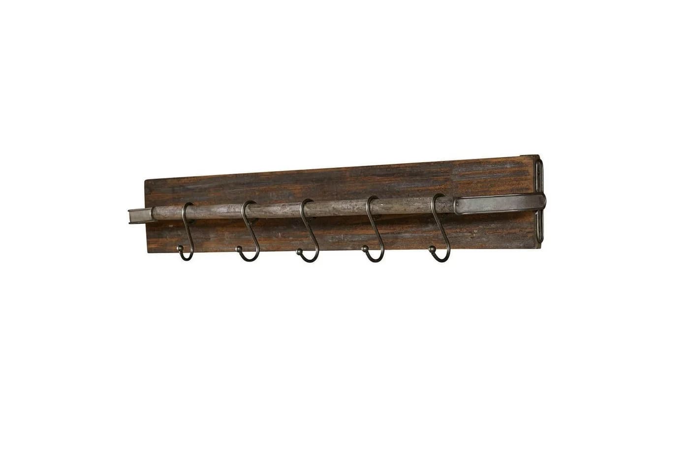 Mirabeau Hakenleiste Paulding 5 Haken Tannenholz Eisen Antikbraun