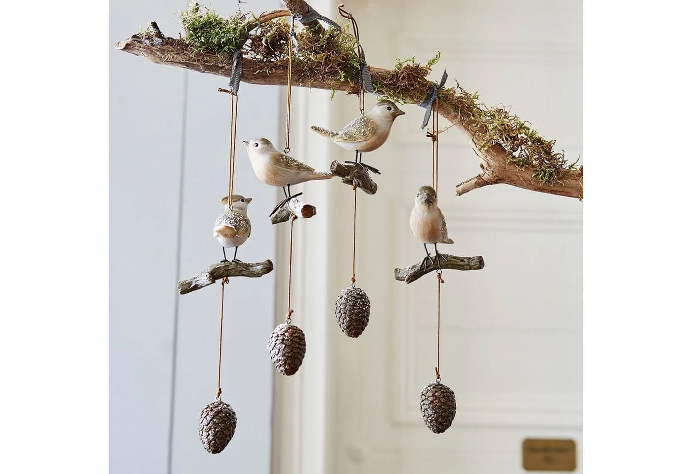 Mirabeau Dekoobjekt Vogel 4er Set Vianne Braun Polyresin