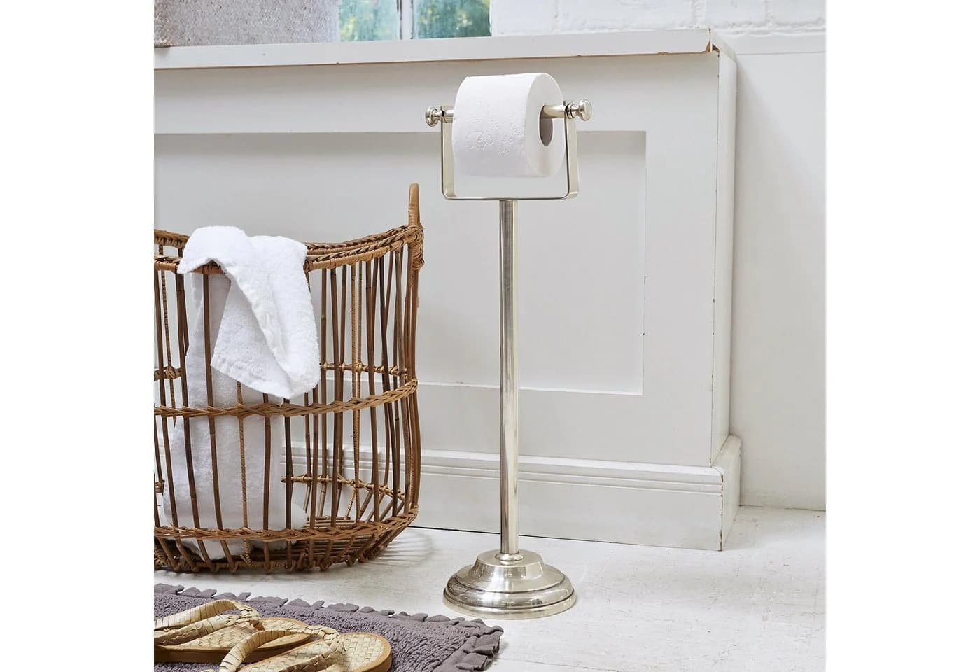 Mirabeau Corinne Toilettenpapierhalter Silber Vernickeltes Messing
