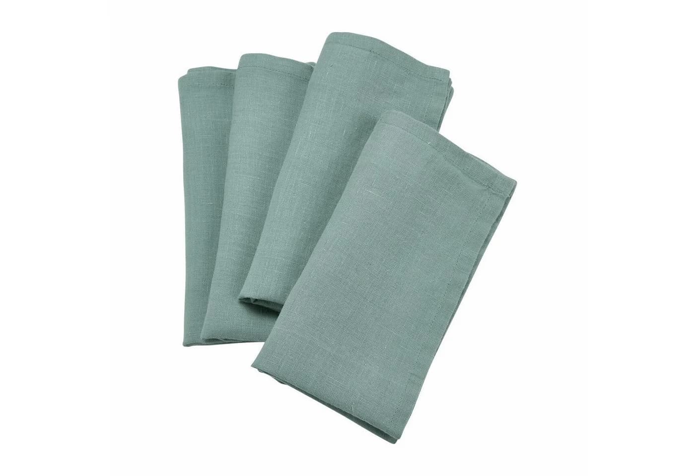 Mirabeau Stoffserviette 4er Set Ghis grün Leinen