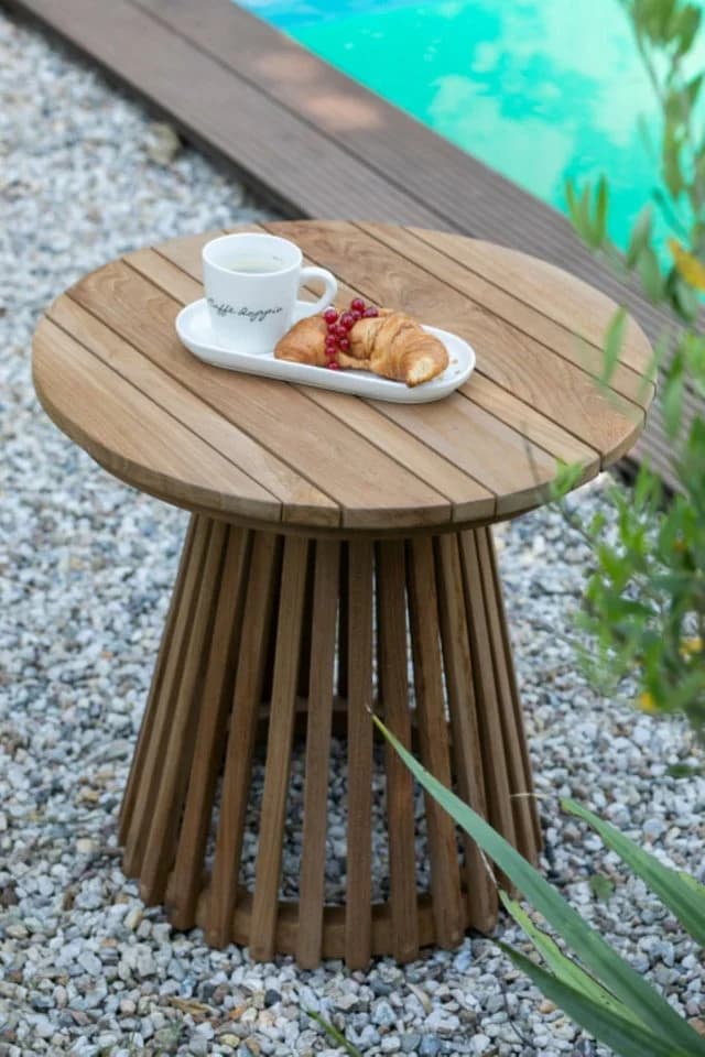 MR.DEKO Gartentisch Bolton Teak Plantagen-Teak Vollholz
