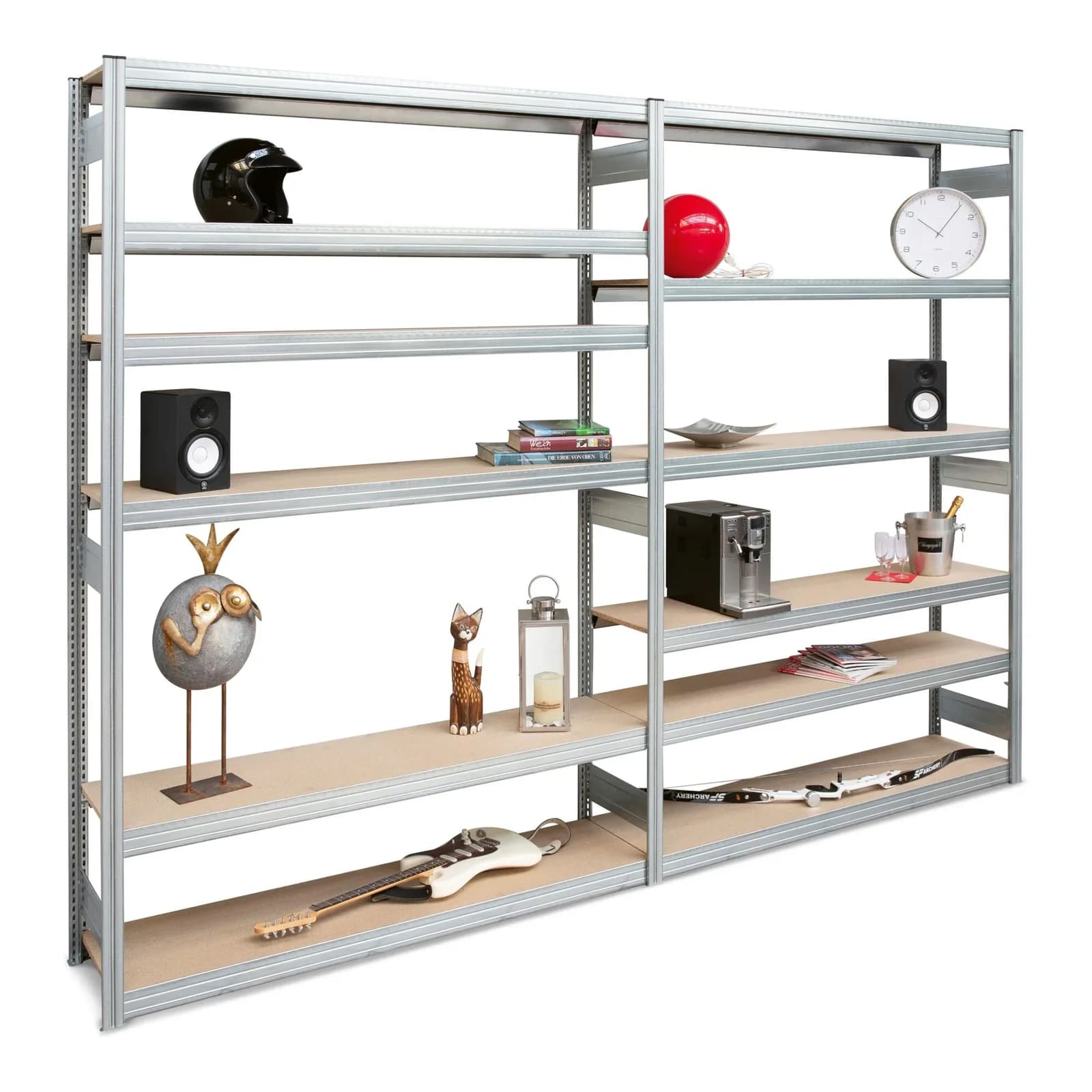 Regalwerk BERT-Loftregal Grundfeld verzinkt 2500x1285x400 mm 6 Ebenen