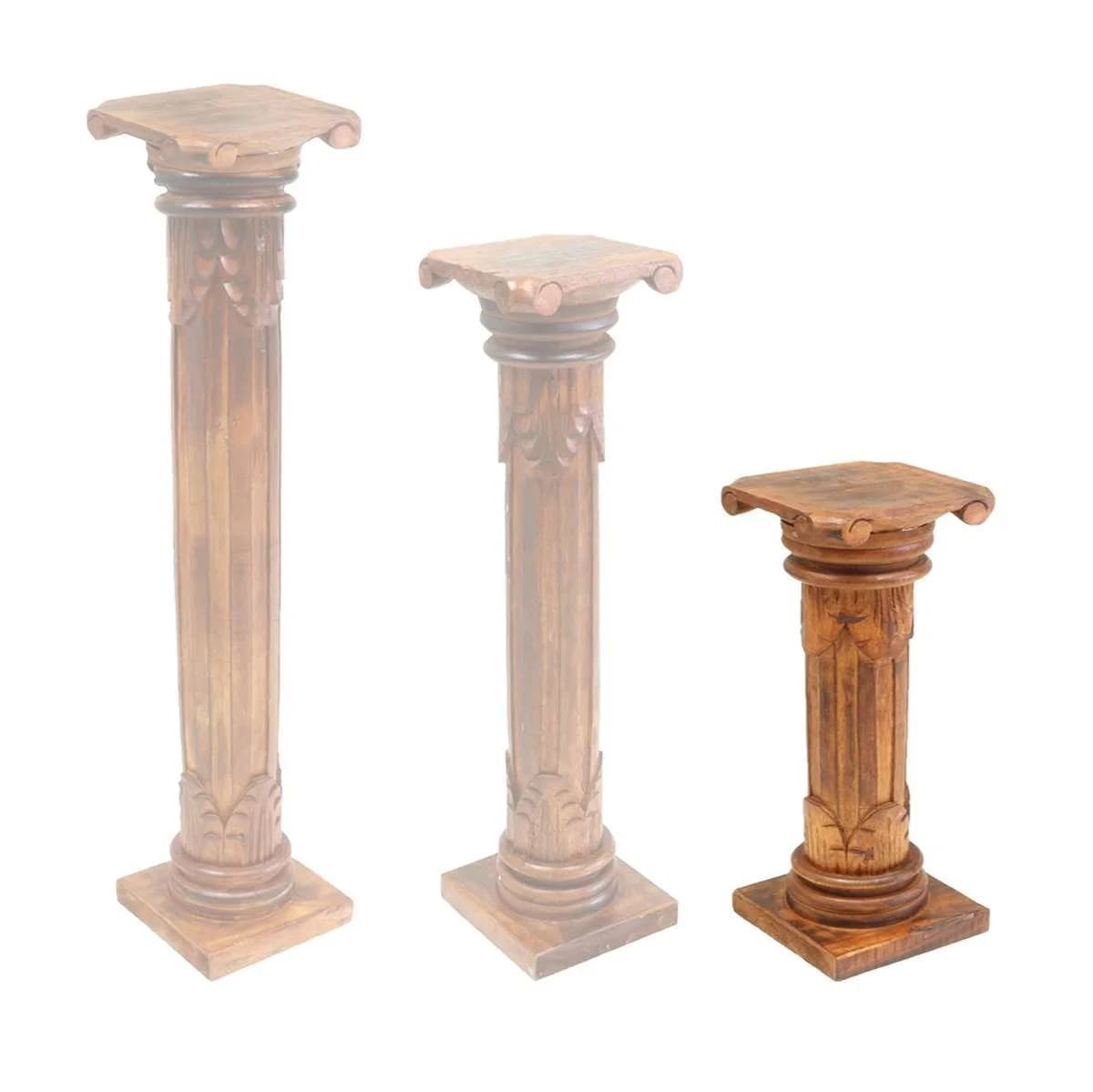 Oriental Galerie Blumenhocker Antike Säule Hellbraun 60 cm
