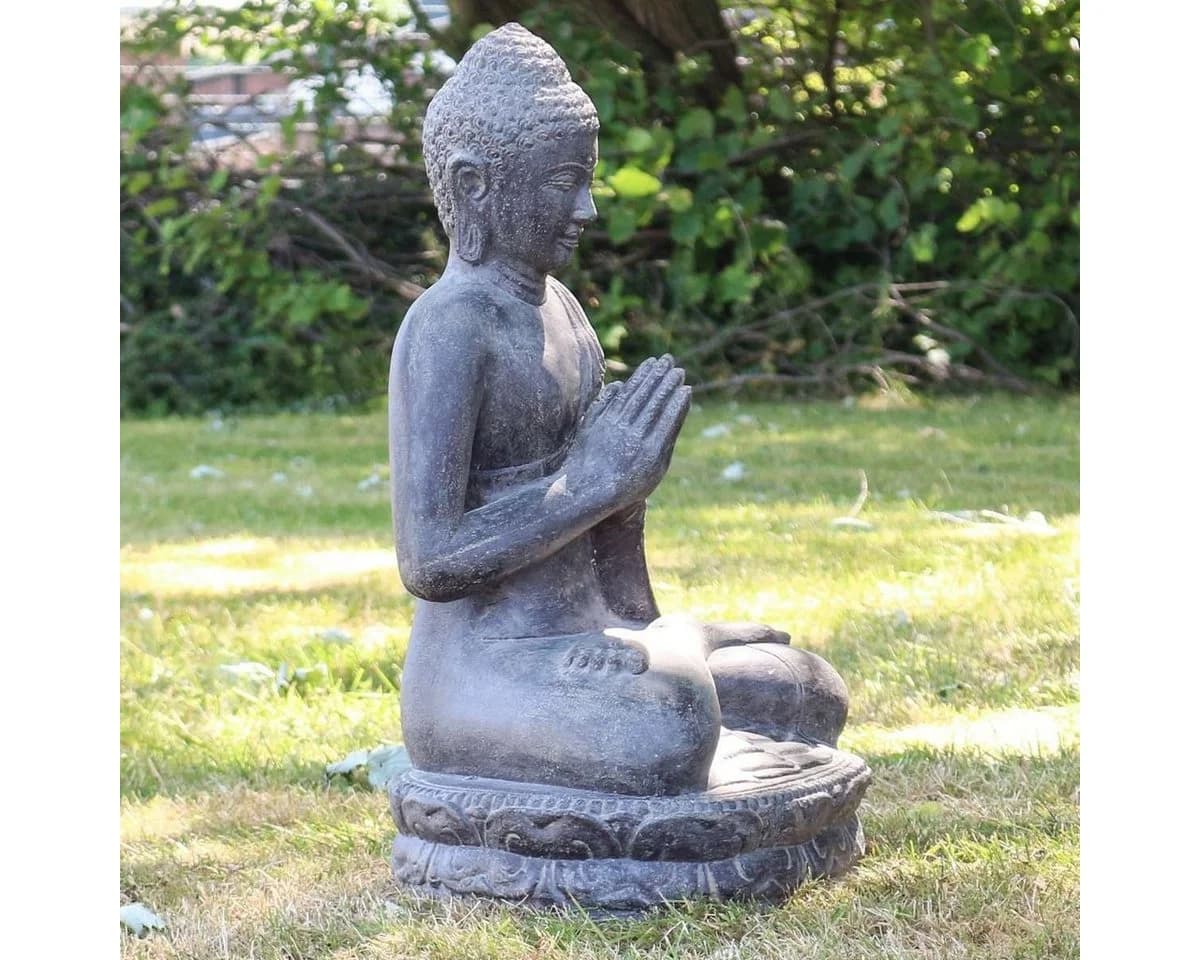 Oriental Galerie Buddha Figur sitzend Garten Steinfigur Greetings 60 cm