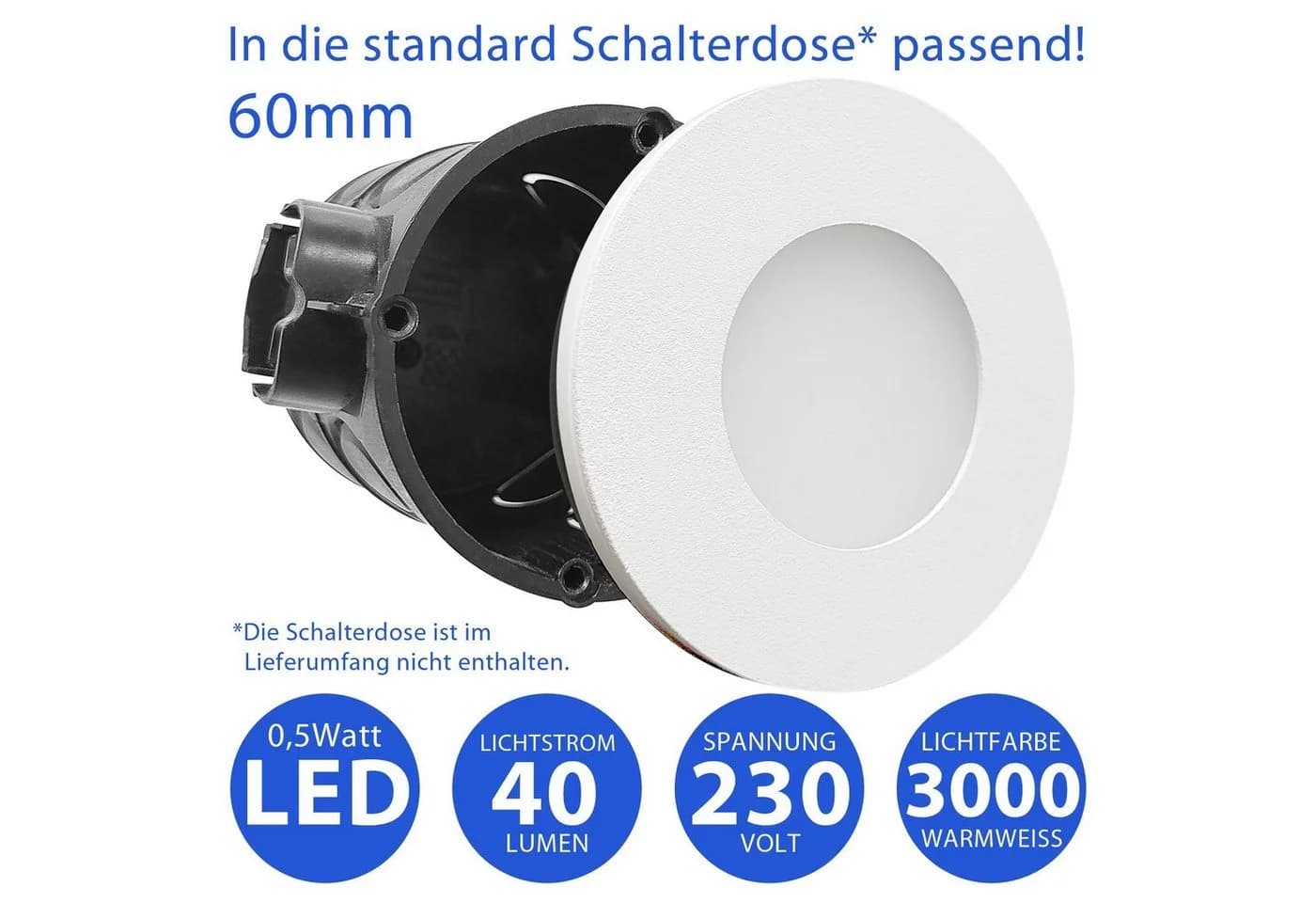 Maxkomfort LED Wandstrahler 6103 Warmweiß Treppenbeleuchtung