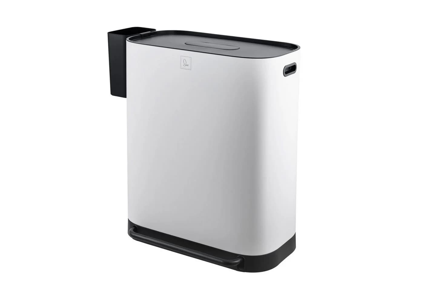 SVITA Mülleimer MLT2X30 60l Weiß mit Soft-Close & Aktivkohlefilter