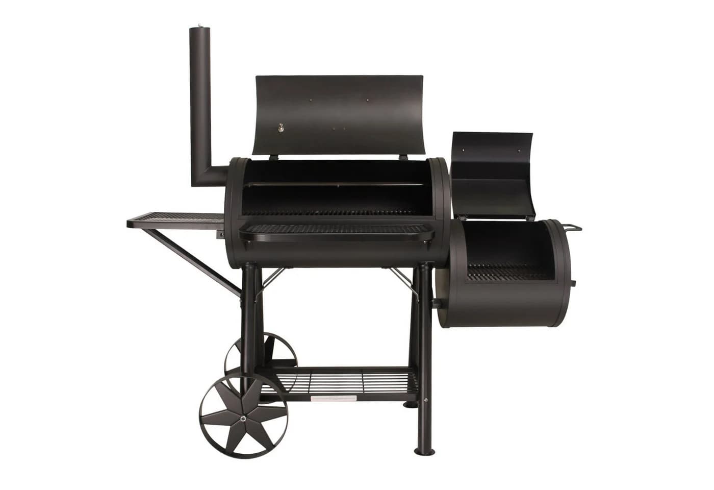 TAINO Smoker YUMA Räucherofen mit Holzgriffen und 2 Kammern