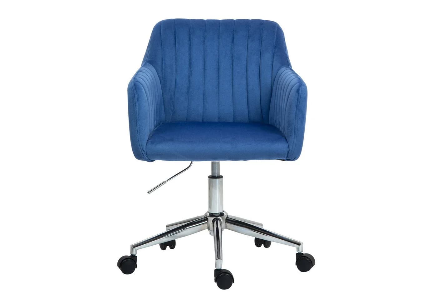SVITA Bürostuhl OLIVER, Drehbar, Höhenverstellbar, Samt, Blau