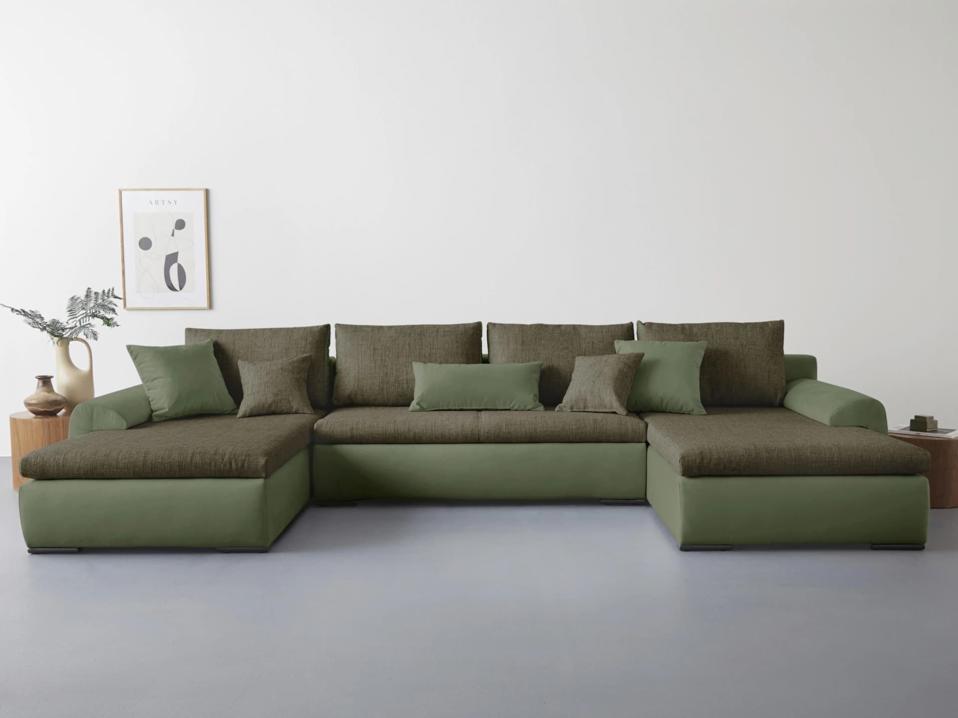 Home Affaire Wohnlandschaft Win U-Form mit Bettfunktion und Bettkasten