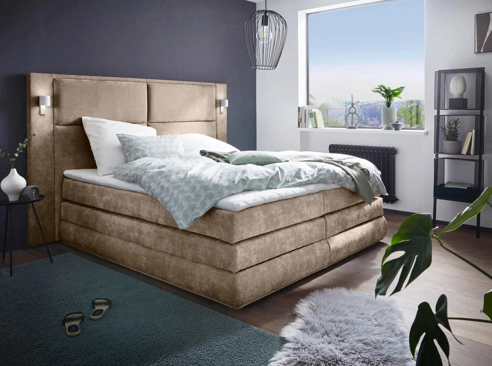 Boxspringbett COLLECTION AB Copenhagen mit LED und Bettkasten