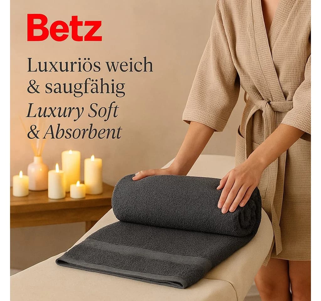 Betz Saunatuch XXL 80x200 cm Anthrazit 100% Baumwolle Frottier