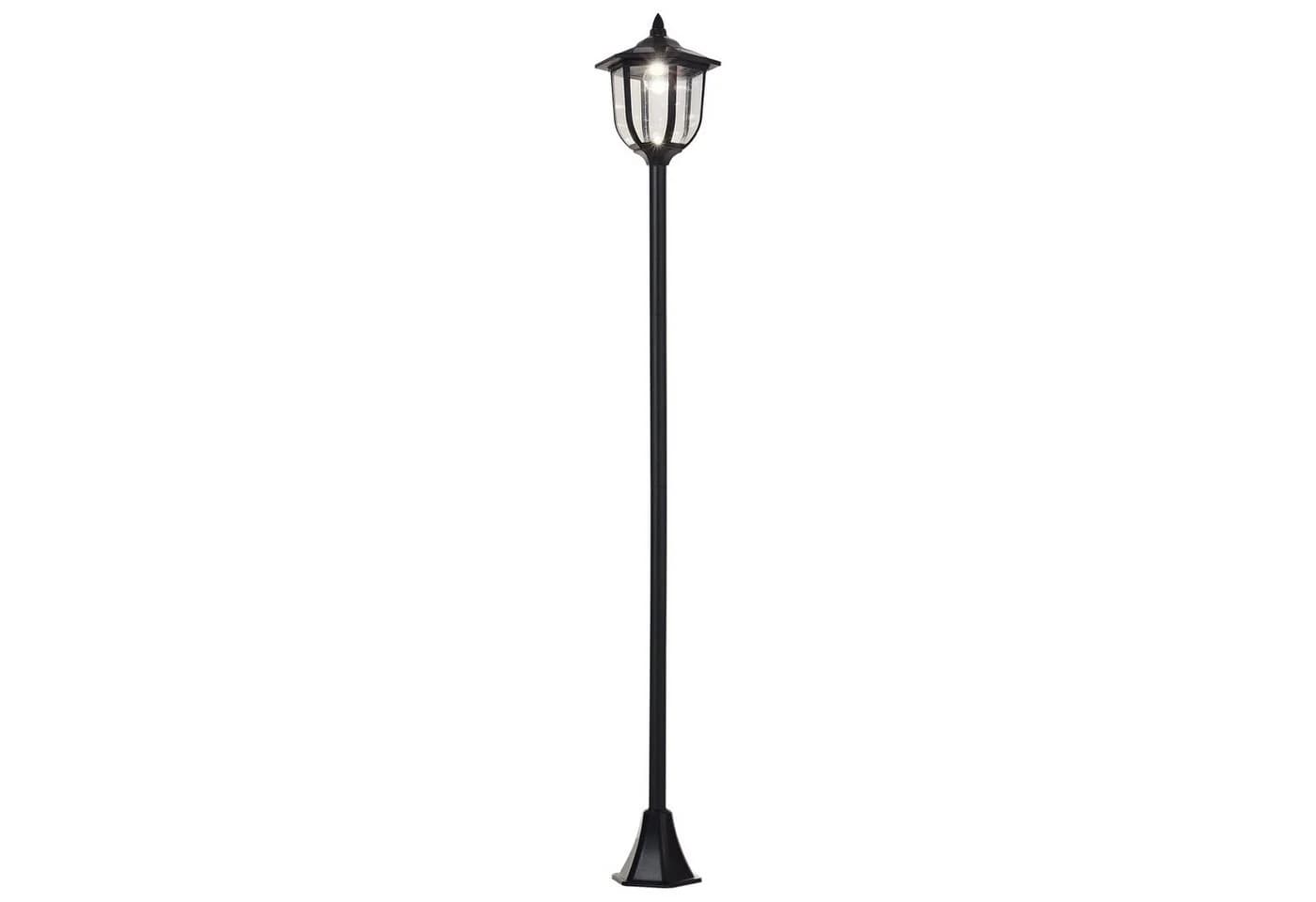Outsunny Außen-Stehlampe Gartenlaterne Solarbetrieb Schwarz