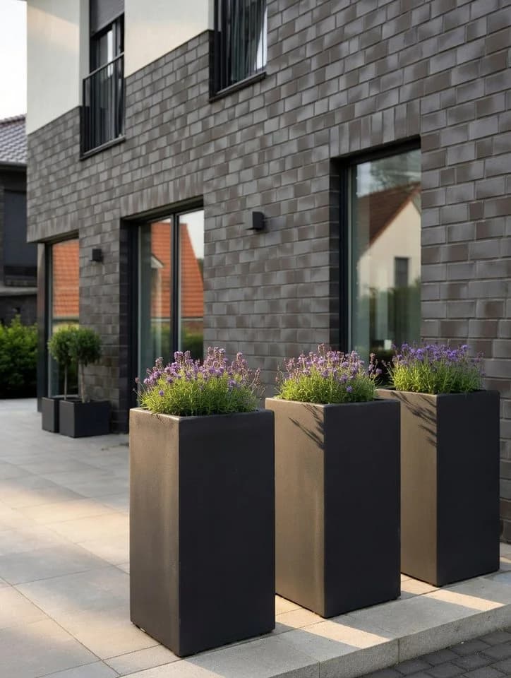 Pflanzwerk® Pflanzkübel TOWER Premium Blumenkübel Pflanzsäule Fiberglas