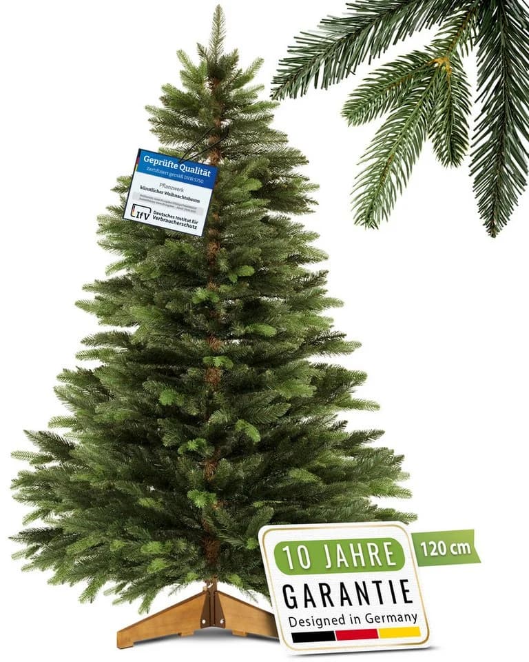 Pflanzwerk® Künstlicher Weihnachtsbaum Nordmanntanne 10-Jahres-Garantie