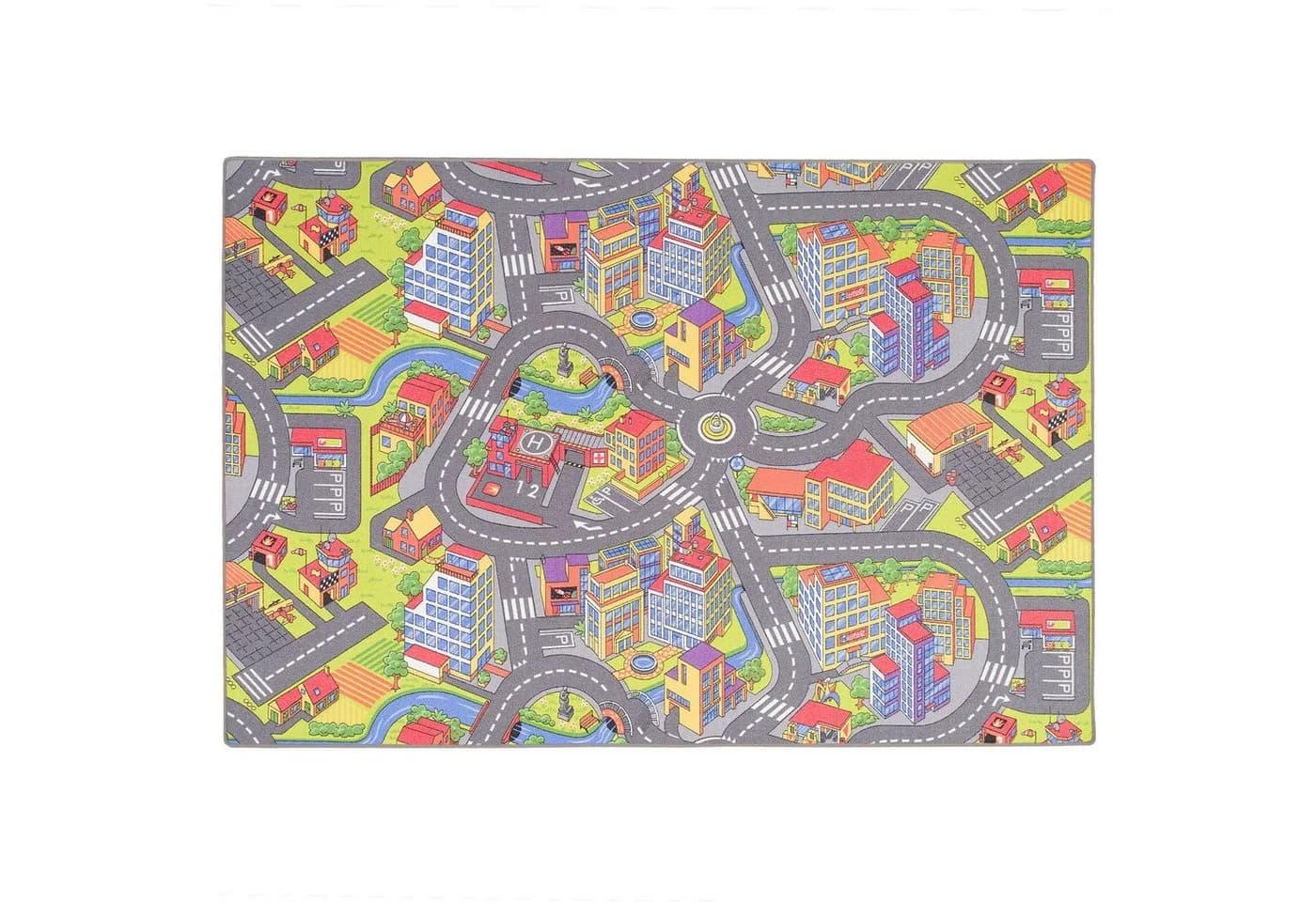 Snapstyle Kinderteppich Little Town 3D Spielteppich